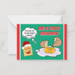 Cute Egg-cellent Toasty Food Pun Holiday Mini  Note Card