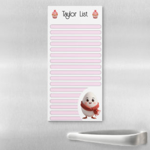 Cute Egg Grocery Shopping List Magnetic Notepad