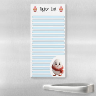 Cute Egg Grocery Shopping List Magnetic Notepad