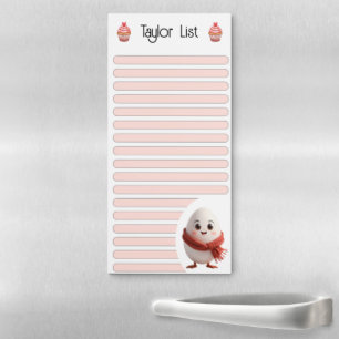 Cute Egg Grocery Shopping List Magnetic Notepad