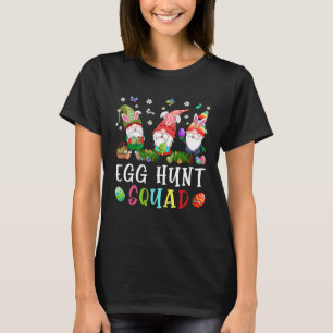 Cute Egg Hunt Squad Bunny Gnome Eggs Happy Easter T-Shirt