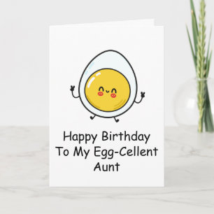 Cute egg puns funny aunt birthday cards