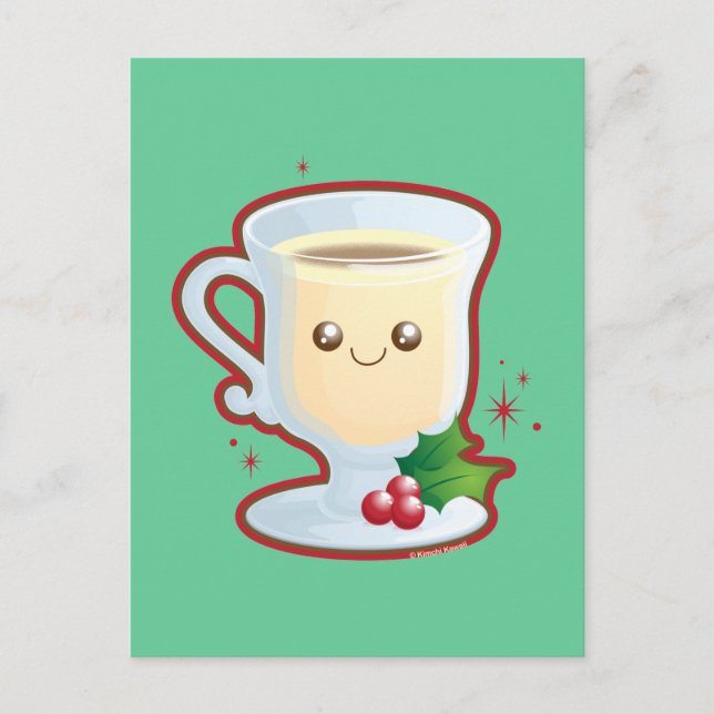 Cute Eggnog Postcard (Front)