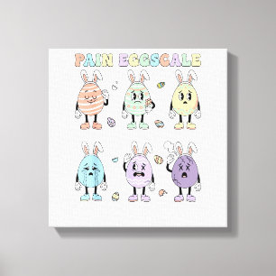 Cute Eggs Pain Scale Nurse Triage ICU Assessment E Canvas Print