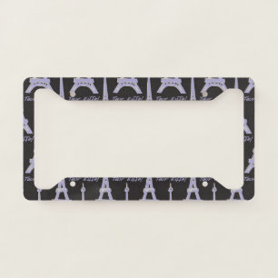 Cute Eiffel Tower License Plate Frame