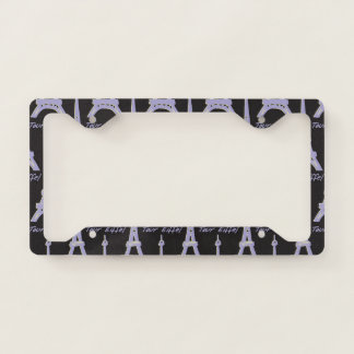 Cute Eiffel Tower License Plate Frame