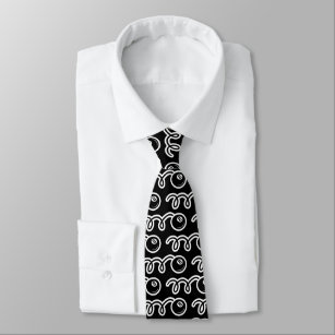Cute eightball pattern neck tie for pool players