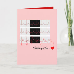 Cute EKG Valentine's Day card