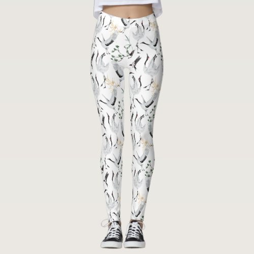 Cute Elegant Beautiful Artistic Japanese Pattern  Leggings