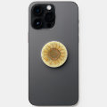 Cute Elegant Boho Sunflower Art Farmhouse Yellow PopSocket | Zazzle