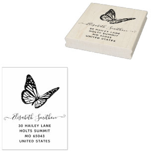 Cute Elegant Butterfly Animal Personal Stationer Rubber Stamp