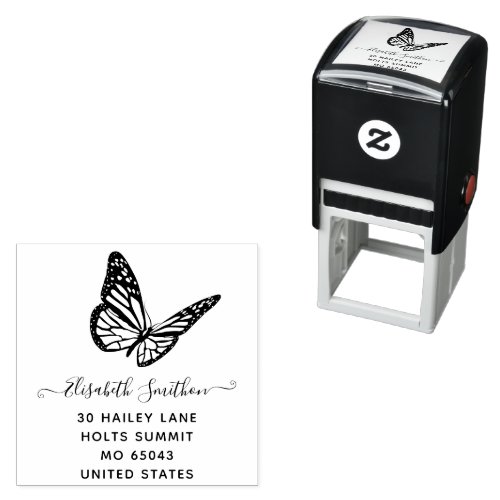   Cute Elegant Butterfly Animal Personal Stationer Self_inking Stamp