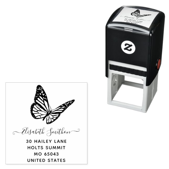   Cute Elegant Butterfly Animal Personal Stationer Self-inking Stamp (In Situ)