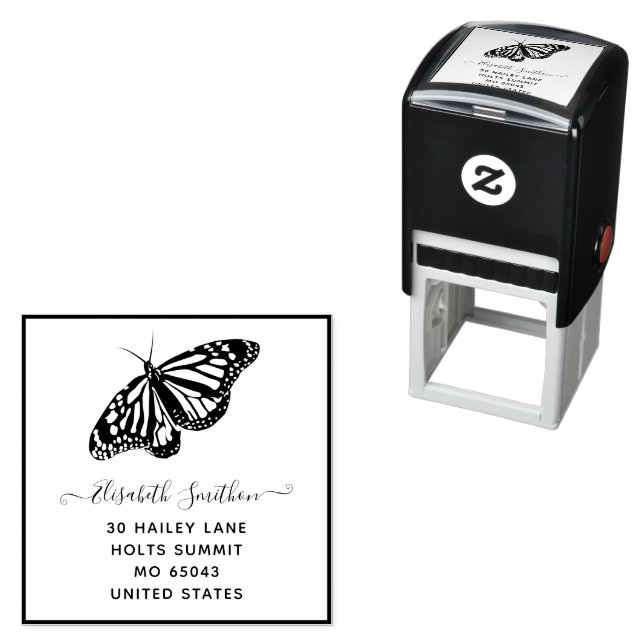   Cute Elegant Butterfly Animal Personal Stationer Self-inking Stamp (In Situ)