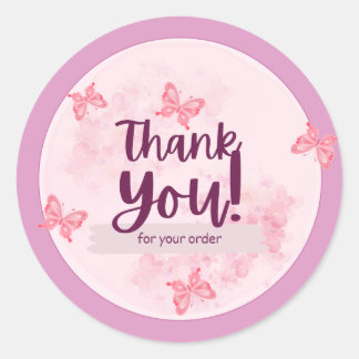 Cute elegant butterfly  classic round sticker