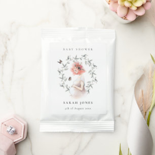 Cute Elegant Expectant Women Foliage Baby Shower Lemonade Drink Mix