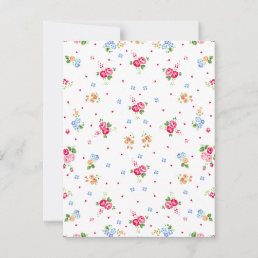 Cute elegant girly vintage small floral hearts (Front)