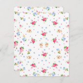 Cute elegant girly vintage small floral hearts (Front/Back)