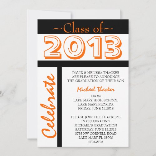 Cute Elegant Graduation AnnoucementInvitation Invitation