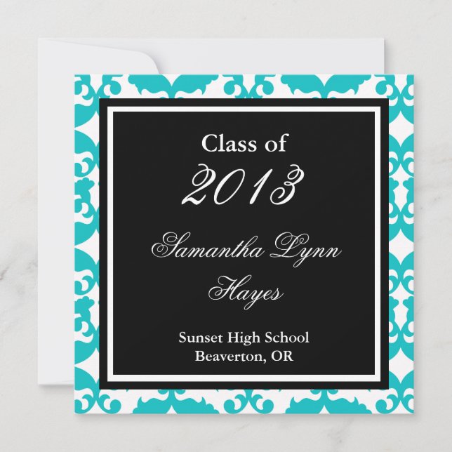 Cute Elegant Graduation Annoucement/Invitation Invitation (Front)
