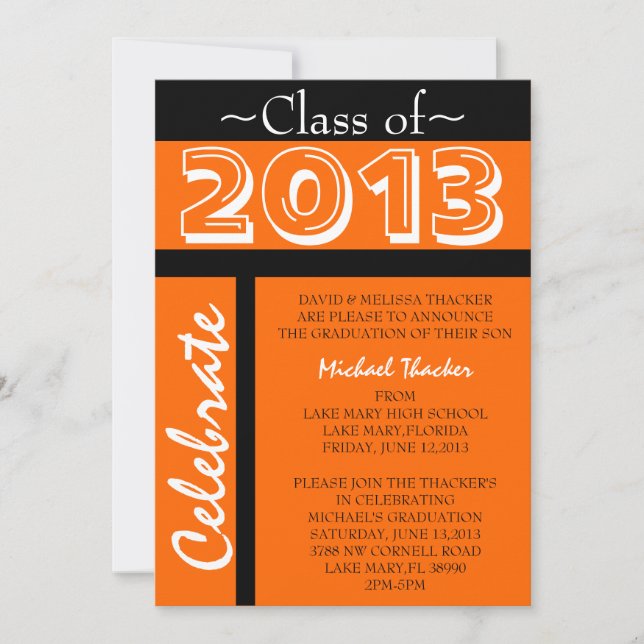 Cute Elegant Graduation Annoucement/Invitation Invitation (Front)