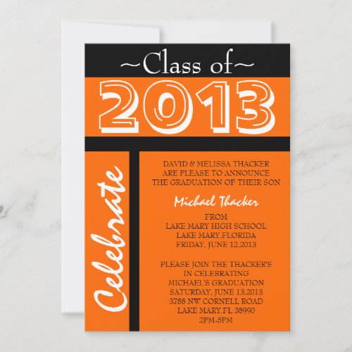 Cute Elegant Graduation AnnoucementInvitation Invitation