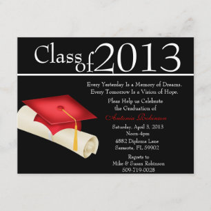 Cute Elegant Graduation Announcement/Invitation Invitation