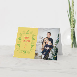 Cute Elegant Holiday Photo Card
