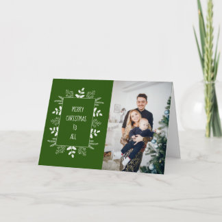 Cute Elegant Holiday Photo Card