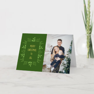 Cute Elegant Holiday Photo Card