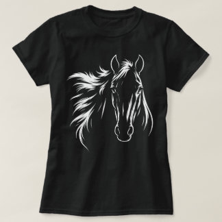 Cute Elegant Horse Silhouette art Horse Lovers T-Shirt