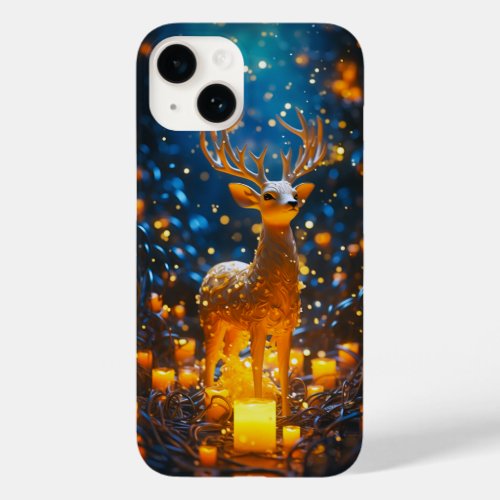 Cute Elegant Magical Reindeer Case_Mate iPhone 14 Case