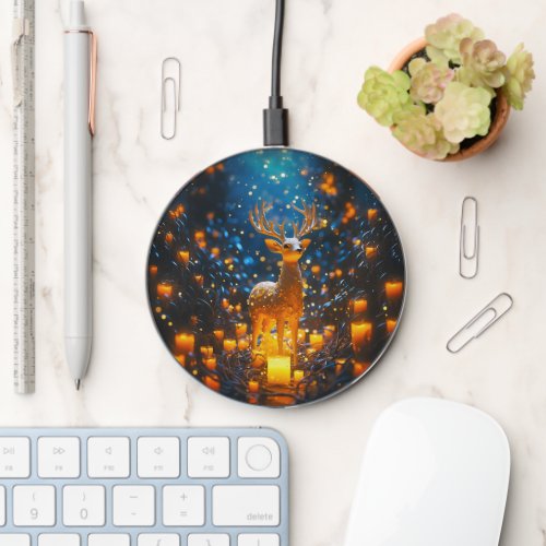 Cute Elegant Magical Reindeer Wireless Charger