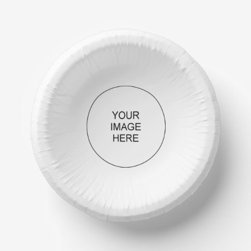 Cute Elegant Modern Minimalist Round Template Paper Bowls