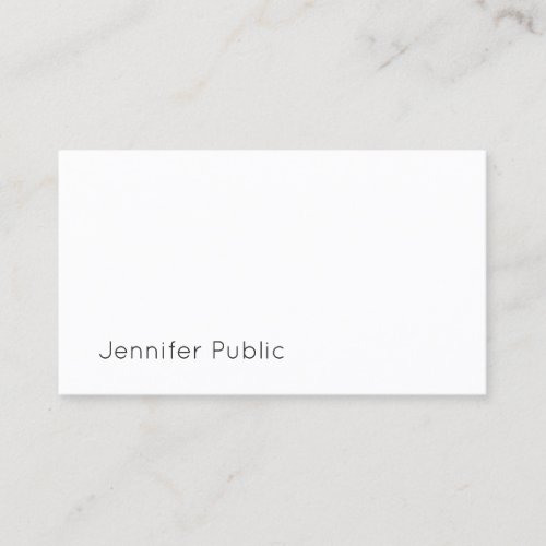 Cute Elegant Modern Smart Design Graceful Plain Business Card