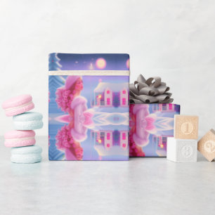 Cute Elegant Pink Girly Christmas Wrapping Paper