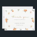 Cute Elegant Soft Orange Floral Boho Bridal Shower Thank You Card<br><div class="desc">If you need any further customisation please feel free to message me on yellowfebstudio@gmail.com.</div>