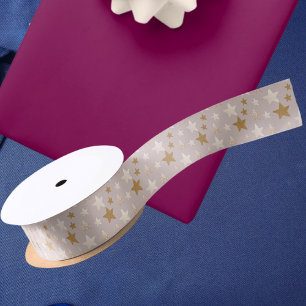 Cute Elegant Stars Christmas Dusty Pink Ribbon
