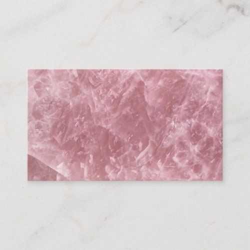 Cute Elegant Trendy Baby Pink Rose Quartz Crystal Business Card