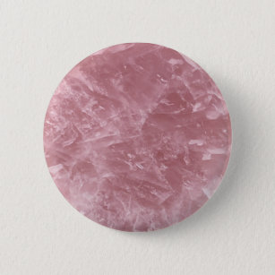 Cute Elegant Trendy Baby Pink Rose Quartz Crystal Button