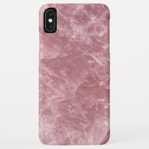 Cute Elegant Trendy Baby Pink Rose Quartz Crystal iPhone XS Max Case