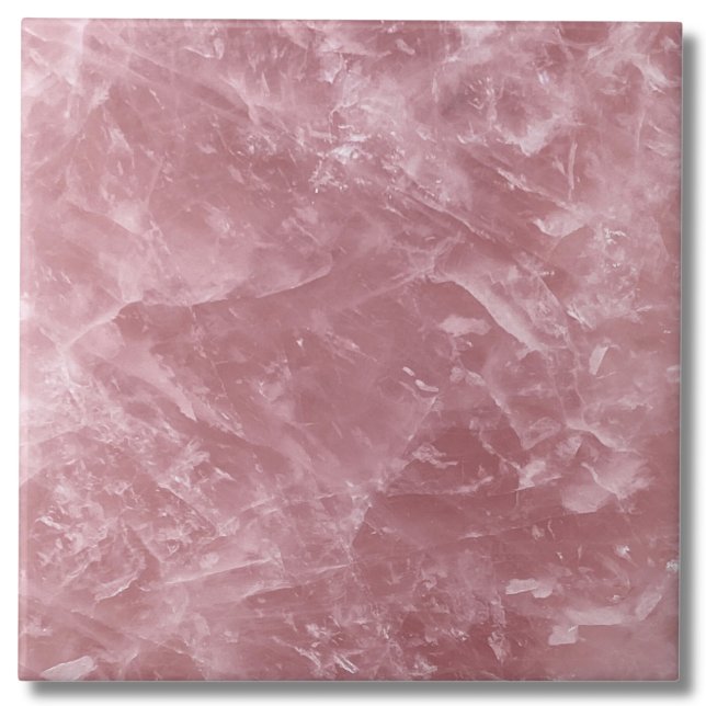 Cute Elegant Trendy Baby Pink Rose Quartz Crystal Ceramic Tile (Cute Elegant Trendy Baby Pink Rose Quartz Crystal Ceramic Tile)