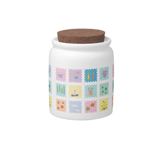 Cute elements cup candy jar (Front)