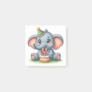 Cute Elephant 11th Birthday Post-it Notes