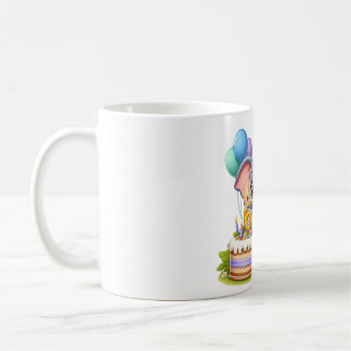 Cute Elephant 6th Birthday Coffee Mug