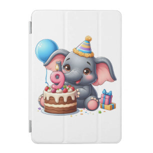 Cute Elephant 9th Birthday iPad Mini Cover