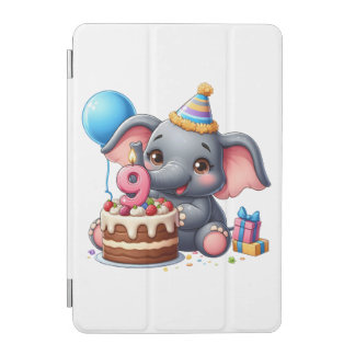 Cute Elephant 9th Birthday iPad Mini Cover