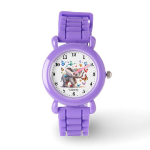 Cute elephant add name girls watch