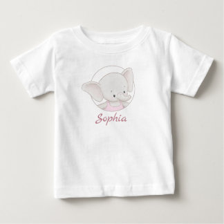 Cute Elephant Adorable Funny Personalized Baby T-Shirt
