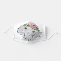 Cute Elephant Adult Cloth Face Mask